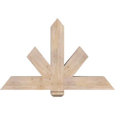 Ekena Millwork Kennewick Smooth Timber Gable Bracket, Douglas Fir, 48"W x 30"H x 5 1/2"D x 5 1/2"F, 15/12 Pitch GBW048X30X0606KEN00SDF